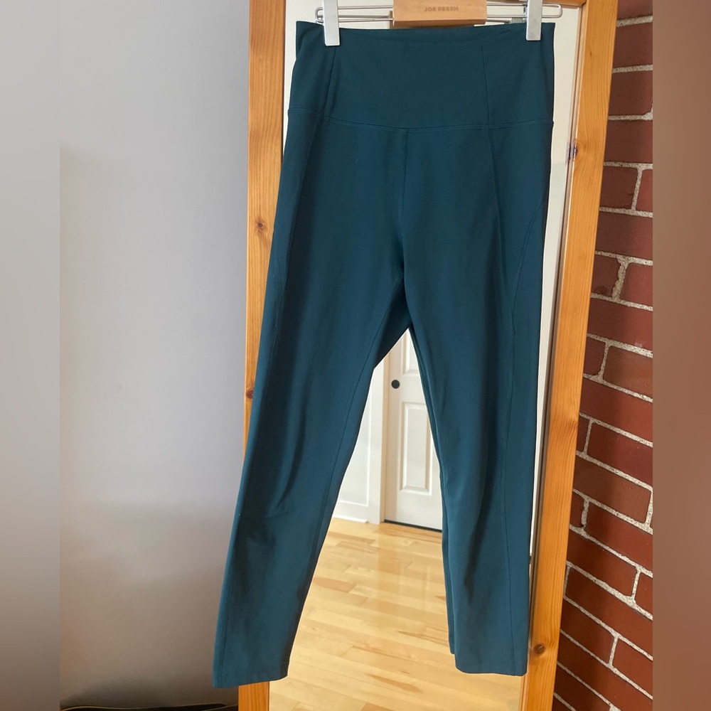 Girlfriend Collective Compressive High-Waist Teal Women’s crop tights